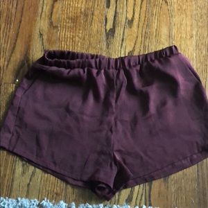 Maroon shorts